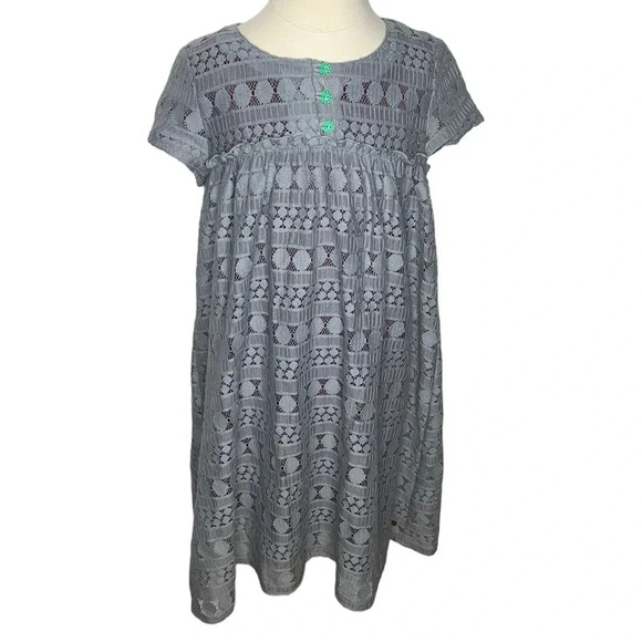 Matilda Jane 435 Gray Lace Sovereign Dress Girls sz 10 - Picture 1 of 3